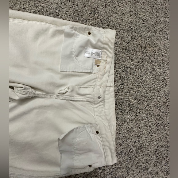 MICHAEL KORS womens size 10 Sexy Boyfriend ivory gold studded cuffed denim jeans - Picture 11 of 14